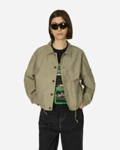 Overdye Light Cotton Button Jacket Khaki