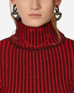 Smiley Flower Top Black / Red -Capo Perfetto Negozio ChetLo Clothing Turtleneck WmnsSmileyCollabTurtleneckBlack FW23CL161 20230912082055 05