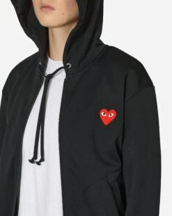 Heart Zip Hooded Sweatshirt Black -Capo Perfetto Negozio CommeDesGar C3 A7onsPlay Clothing Hoodies Men 27sZipUpHoodyBlack P1T1721 20240202103839 C 05