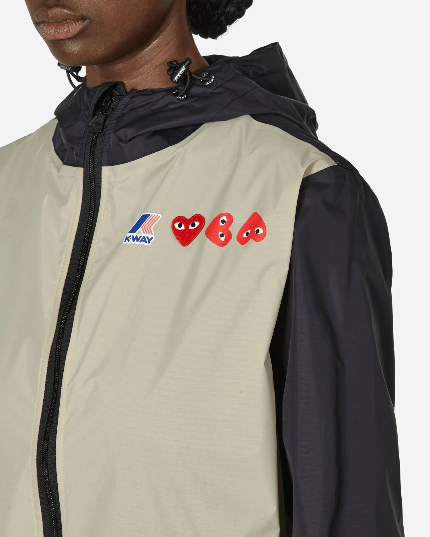 K-Way Zip Jacket Beige / Black 7 K-Way Zip Jacket Beige / Black - immagine 5