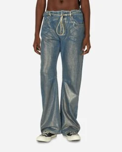 Amanda Low Waisted Foiled Jeans Cream