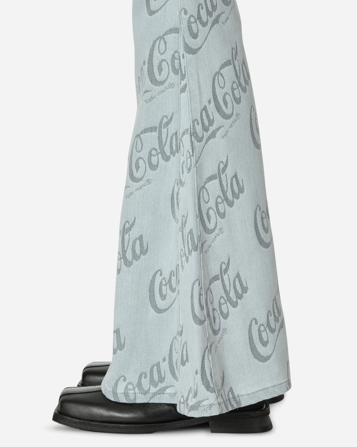 ERL Coca-Cola Jacquard Denim Flare Pants Grey 7 ERL Coca-Cola Jacquard Denim Flare Pants Grey - immagine 5