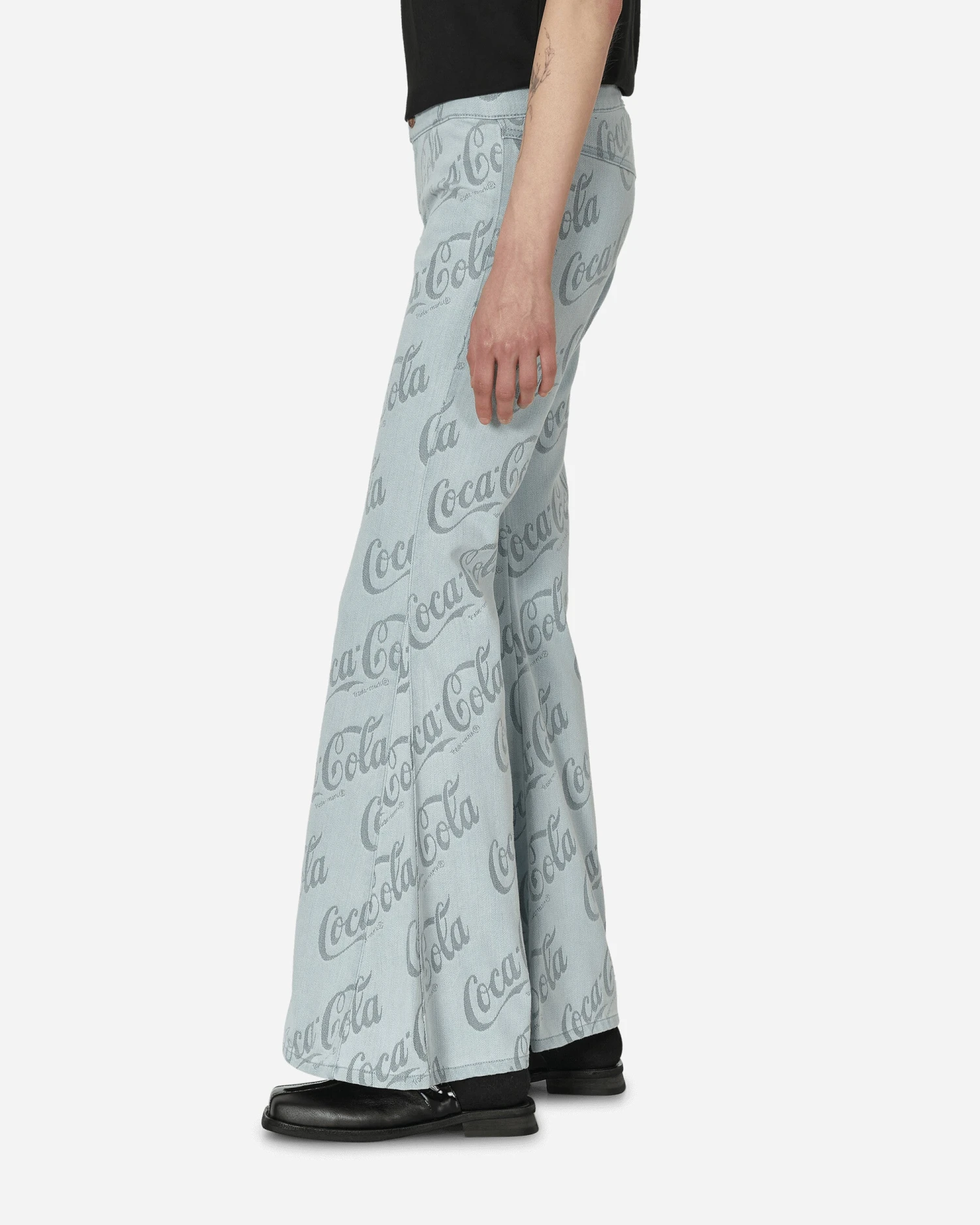 ERL Coca-Cola Jacquard Denim Flare Pants Grey 4 ERL Coca-Cola Jacquard Denim Flare Pants Grey - immagine 2