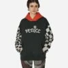 ERL Venice Checked Sleeve Hooded Sweatshirt Black 1 ERL Venice Checked Sleeve Hooded Sweatshirt Black -Capo Perfetto Negozio ERL Clothing Hoodies VeniceCheckerSleeveHoodieKnitBlack ERL08T0211 20240202100102 C 01
