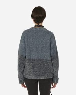 ERL Glitter Skull Intarsia Sweater Silver -Capo Perfetto Negozio ERL Clothing Sweaters GlitterSkullIntarsiaPulloverKnitGrey ERL08N3671 20240202094908 C 03