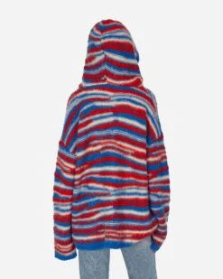 ERL Oversized Hooded Sweater Red / Blue -Capo Perfetto Negozio ERL Clothing Sweaters OversizedHoodedKnitwearBlue ERL07N0151 20231031164323 C 03