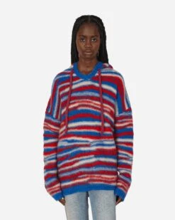 ERL Oversized Hooded Sweater Red / Blue