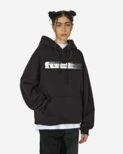 Blurred Logo Hoodie Black