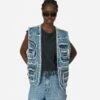 Fringes Utility Denim Vest Blue 1 Fringes Utility Denim Vest Blue -Capo Perfetto Negozio Iuter Clothing Vests FringesUtilityDenimVestBlue 24SIJV811 20240515104438 C 01