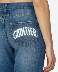 Jean Paul Gaultier Printed Logo Denim Pants Vinatge Blue -Capo Perfetto Negozio JeanPaulGaultier Clothing Denim WmnsDenimPantWithScreenPrintedLogoBlue F JE126I D0135701 20240404113522 05