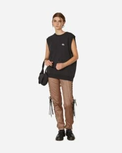 Jean Paul Gaultier KNWLS Denim Corset Pants Brown / Ecru -Capo Perfetto Negozio JeanPaulGaultier Clothing Trousers WmnsKnwlsLowWaistLacedStraightTrousersBrown 2314 F PA074TP D0056003 20230911190229 04 T