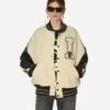 Wool I-FIVE Varsity Jacket Ecru -Capo Perfetto Negozio KAPITAL Clothing BomberJackets WoolI fiveVarsityJktBeige EK 13091 20240315141234 C 01