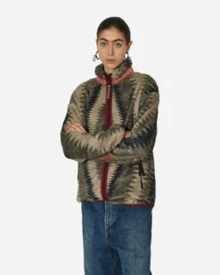 Thunder Mother Fleece Zip Jacket Grey / Beige