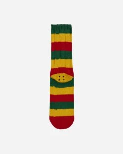56 Yarns Rasta Rainbowy Happy Heel Socks Red / Yellow / Green