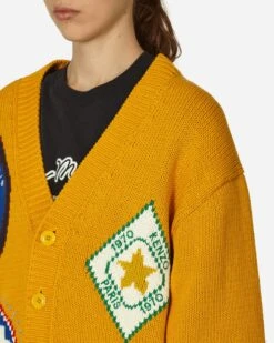 Travel Hand-Embroidered Sweater Golden Yellow -Capo Perfetto Negozio KENZOParis Clothing Cardigans KenzoTravelCardiganYellow FD65CA4083BF40 20231122144354 C 05