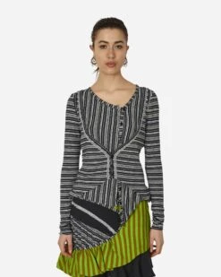 Double Jersey Cardigan Night Stripe