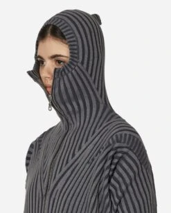 Heavy Knit Zip-Up Cardigan Charcoal -Capo Perfetto Negozio Lueder Clothing Cardigans HeavyKnitZip upCardiganGrey KNITCARDICHR 20240202100530 C 05