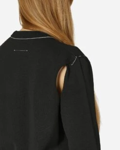 MM6 Maison Margiela Deconstructed Crewneck Sweater Black -Capo Perfetto Negozio MM6 Clothing Crewneck WmnsGirocolloBlack S62HL0025900 20240216115011 05