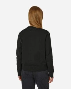 MM6 Maison Margiela Deconstructed Crewneck Sweater Black -Capo Perfetto Negozio MM6 Clothing Crewneck WmnsGirocolloBlack S62HL0025900 20240216123032 03