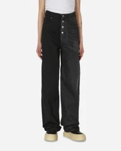 MM6 Maison Margiela Half And Half Denim Trousers Black