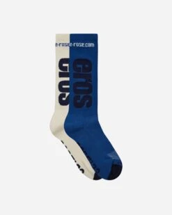 Graphic Socks White / Multi Blue