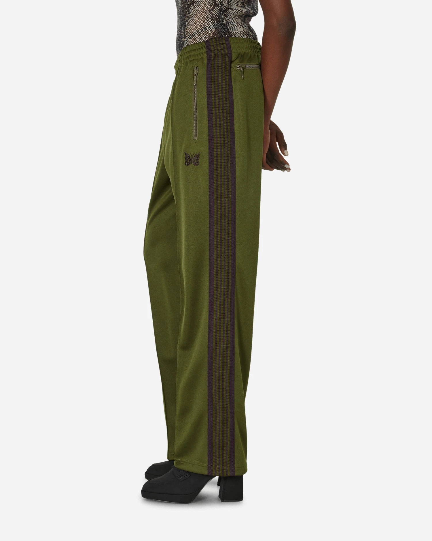 Poly Smooth Track Pants Olive 4 Poly Smooth Track Pants Olive - immagine 2