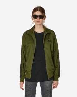 Poly Smooth Track Jacket Olive