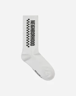 CI Checker Socks White
