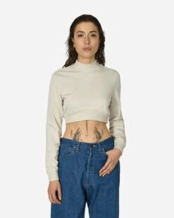 Nike Crewneck Cropped French Terry Top Light Orewood Brown