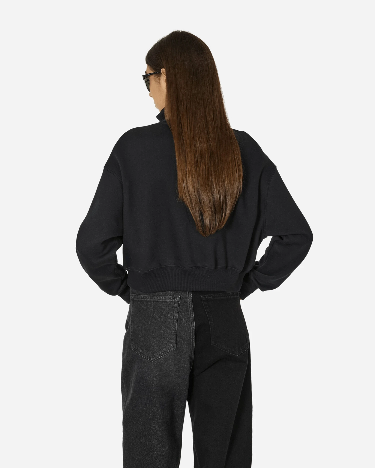 Nike Phoenix Fleece 1/2 Zip Cropped Sweatshirt Black 5 Nike Phoenix Fleece 1/2 Zip Cropped Sweatshirt Black - immagine 3