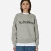 Logo Crewneck Sweatshirt Grey Marl -Capo Perfetto Negozio NoProblemo Clothing Crewneck NoProblemoSweatshirtGrey NPAR20002GREYMARL 20240322155217 C 01
