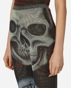 Mesh Pants Skull Print -Capo Perfetto Negozio Ottolinger Clothing Casual WmnsMeshPantsBlack 100522SKPRNT 20240131115234 05
