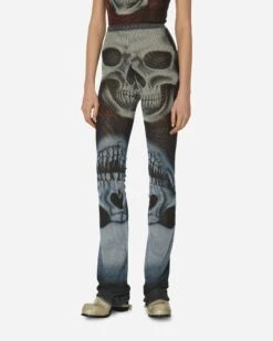 Mesh Pants Skull Print