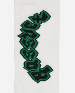 Goth Knit Socks White -Capo Perfetto Negozio Paccbet Clothing Socks MenGothSocksKnitWhite PACC12K0182 20230113154344 03