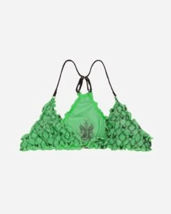 Evil Butterfly Pattern Sporty Bra Acid Green / Dark Brown