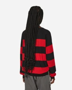 Damaged Stripe Jumper Black / Red -Capo Perfetto Negozio Peel 26Lift Clothing Sweaters Peel 26LiftXSlamJamDamagedStripeJumperRed PL23 K004001 20231031173949 C 03