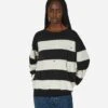 Damaged Stripe Jumper Black / White