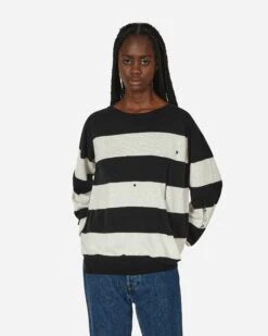 Damaged Stripe Jumper Black / White