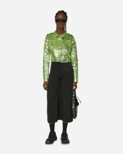 Cropped Moto Jacket Wasabi -Capo Perfetto Negozio Priscavera Clothing Jackets WmnsCroppedMotoJacketGreen 004051 170WA 20240223112625 04 T