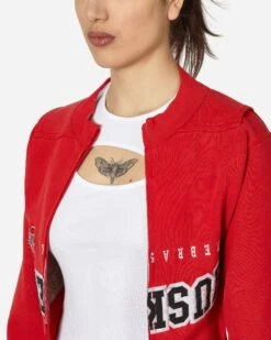 Upside Down Zip Up Sweatshirt Red -Capo Perfetto Negozio Prototypes Clothing TrackTops WmnsUpsideDownZipUpRed PT05JTO47WWWREDPRINT 20240405113644 05