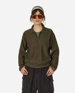Merino Polo Sweater Military Green