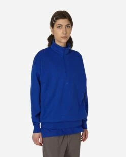 ADIDAS Basketball Half-Zip Crewneck Sweatshirts Lucid Blue