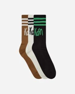 ADIDAS Korn 3-Pack Socks Off White / Black / Brown Desert